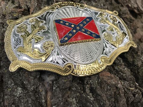 Western Confederate Belt Buckle Rebel Nation