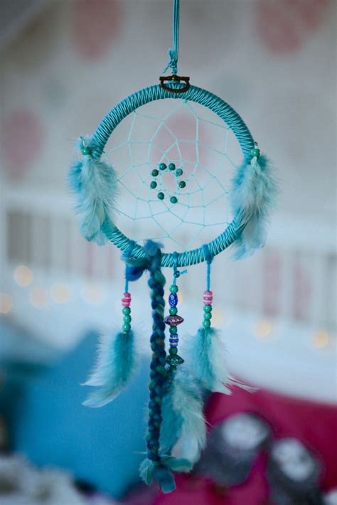 Turqouise Dreamcatcher Handmade By Me Aqua Turqouise Shades Of