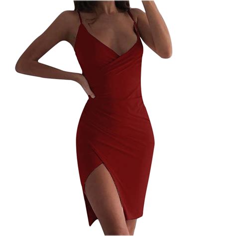 Htnbo Womens Sexy Bodycon Mini Dresses 2022 Trends Spaghetti Strap Solid Color Wrap Sling Formal