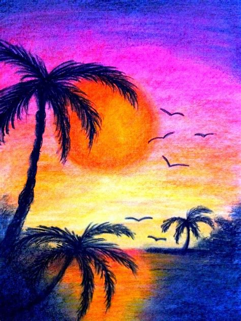 Colorful Sunset Sketch By Svenja By Lady1985 On Deviantart