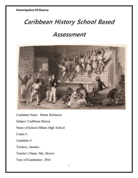 Caribbean History Sba Pdf