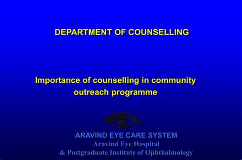 Human Beginning Of Aravind Eye Care System
