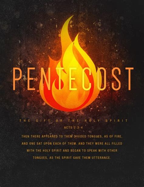 Sharefaith Media Pentecost T Of The Holy Spirit Bulletin Cover