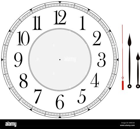 Clock Face Template With Hour Minute And Second Hands To Make Your