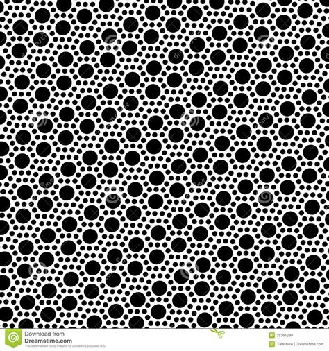 Simple Black And White Dot Seamless Pattern Stock Vector