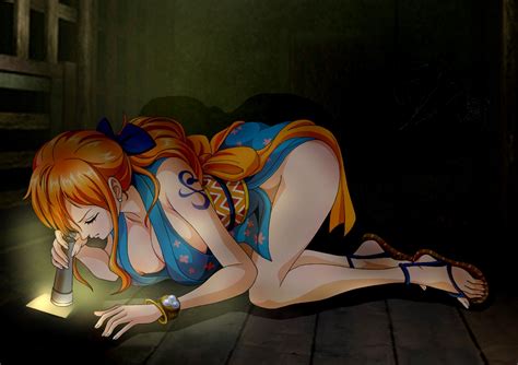 One Piece Nami Japanese Clothes Nipples No Bra Nopan Tagme Tattoo Wardrobe Malfunction