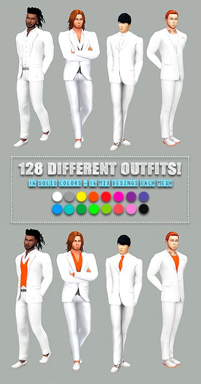 My Sims 4 Blog Formal Suits For Males By Yellowjealousy