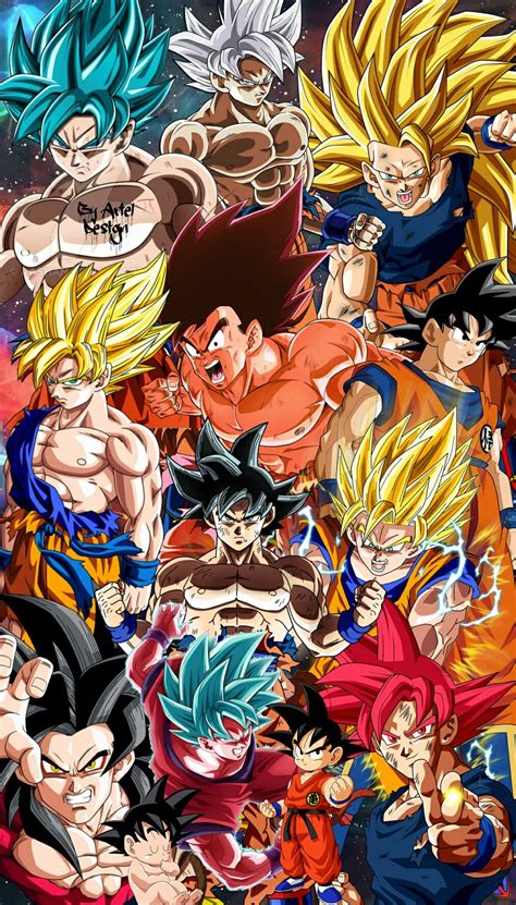 Goku Y Todas Sus Fases Personajes De Dragon Ball Dragon Ball Gt Goku
