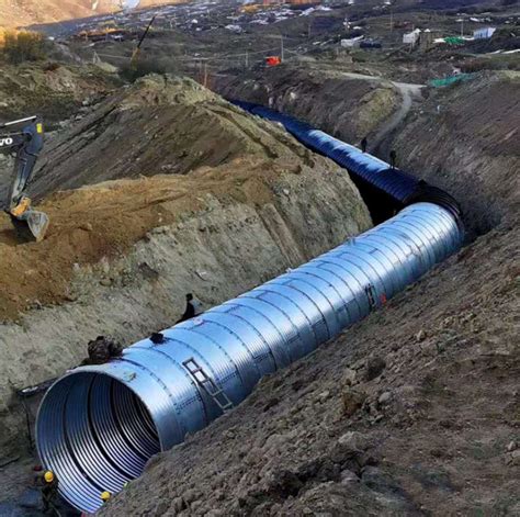 Large Diameter Corrugated Steel Pipe With Galvanized High Quality Road