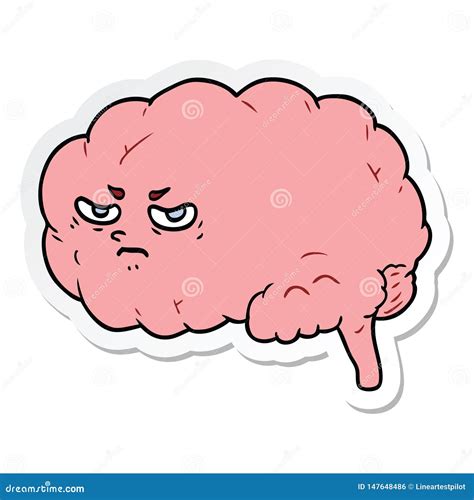 Angry Brain Clipart Vector Illustration 77004496