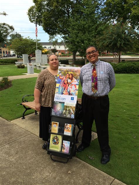 My sister and nephew doing cart witnessing in Woodstock, Ga | Testigos