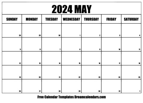 May 2024 Calendar With Holidays 2024 Calendar Printable