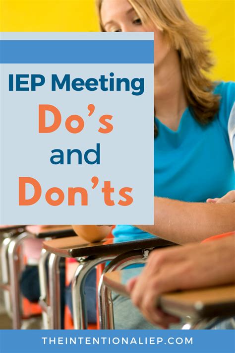 Iep Meeting Dos And Donts For Teachers The Intentional Iep In 2021