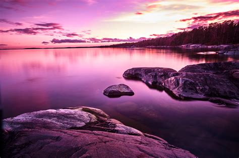 4k Wallpaper Sunset Lake Purple Scenery 8k Nature 92