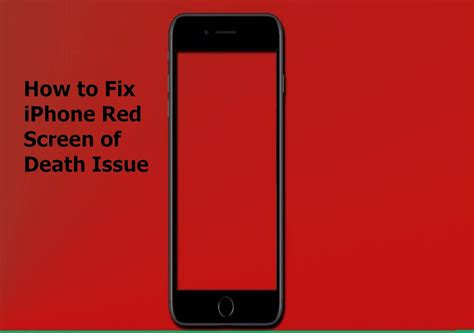 How To Fix Iphone Red Screen Of Death Easeus