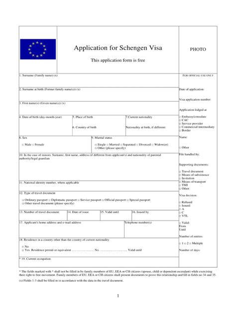 Spain Visa Application Form Pdf Fill Out And Sign Printable Pdf