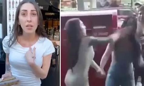 Shocking Moment Well Heeled Women Brawl In The Middle Of A Western