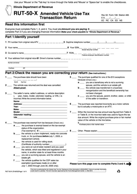 Fillable Rut 50 Form Printable Forms Free Online