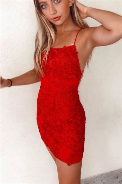 straps fitted red lace homecoming dress homecoming dresses tight homecoming dresses short