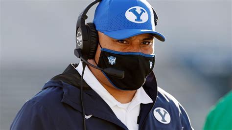Byu Head Coach Kalani Sitake Works The Sidelines During The Third