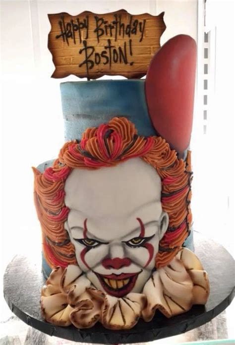 Pennywise It Cake Clown Cake Scary Cakes Horror Cake
