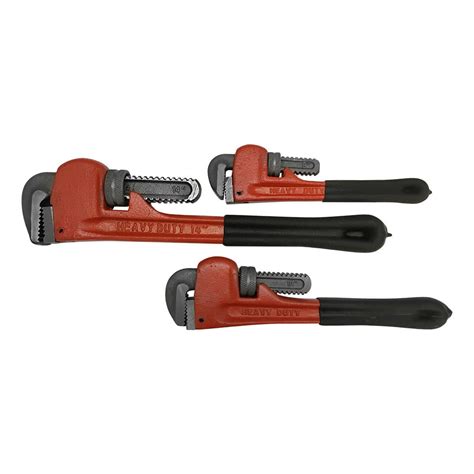 Pipe Wrenches Heavy Duty Pipe Wrench 4pc Adjustable Set 8 10 14 18