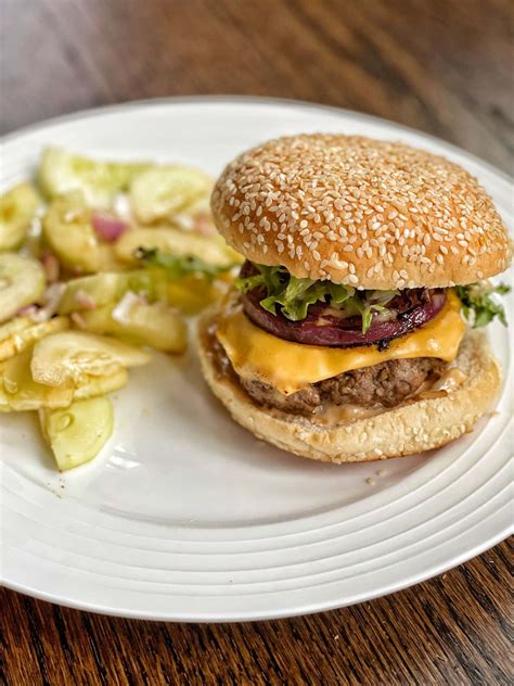 Lightened Up Classic Burger Sweet Savory And Steph