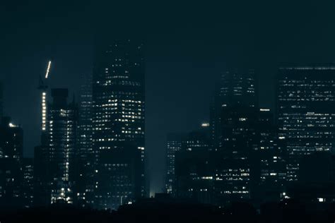 Hd Wallpaper Lighted High Rise Building During Nightime Black