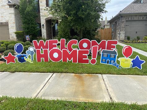 Welcome Home Yard Sign Katy Texas I Saw That Sign