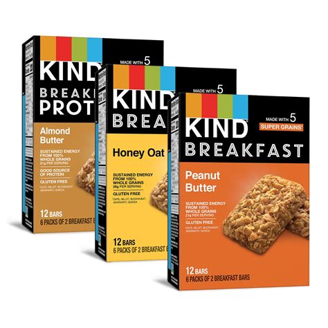 36-Count KIND Breakfast Bars (3-Flavor Variety Pack)