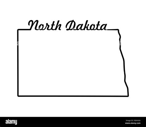 North Dakota State Map Us State Map North Dakota Outline Symbol