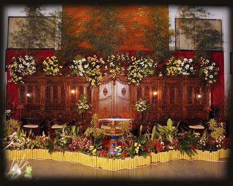 Pelaminan Gebyok Javanese Wedding Reception Decorations Painting