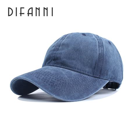 Difanni High Quality Washed Cotton Adjustable Solid Color Baseball Cap