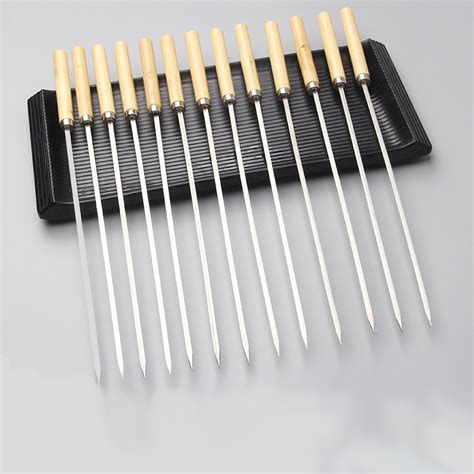 Flat Skewers Stainless Steel For Grill Bbq Accessories Barbecues