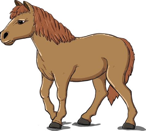 Illustration Of Cute Horse Cartoon 5736866 Vector Art At Vecteezy