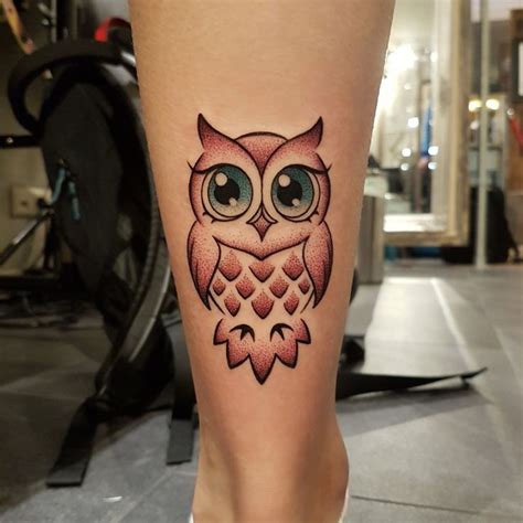 Colored Dotwork Owl Cute Owl Tattoo Owl Tattoo Drawings Tattoos