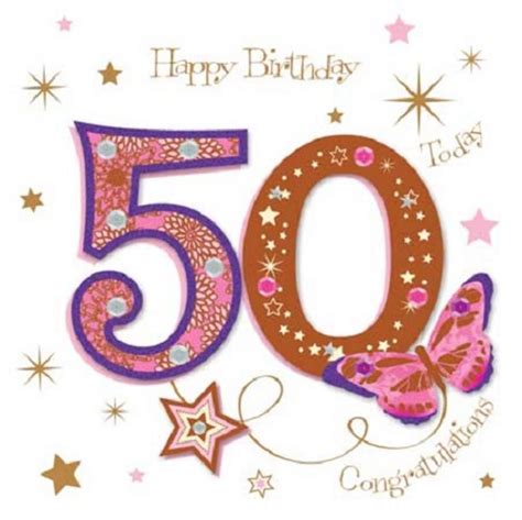 Sweet Happy 50th Birthday Clip Art Library