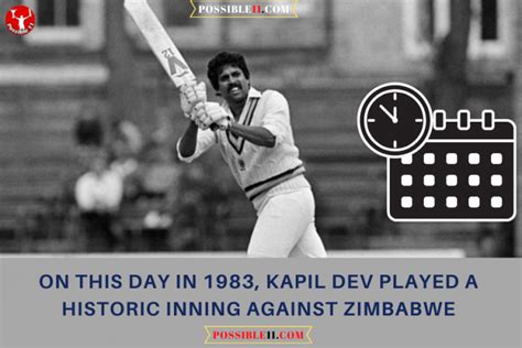 On This Day In 1983 Kapil Dev Played Historic Innings Against Zimbabwe