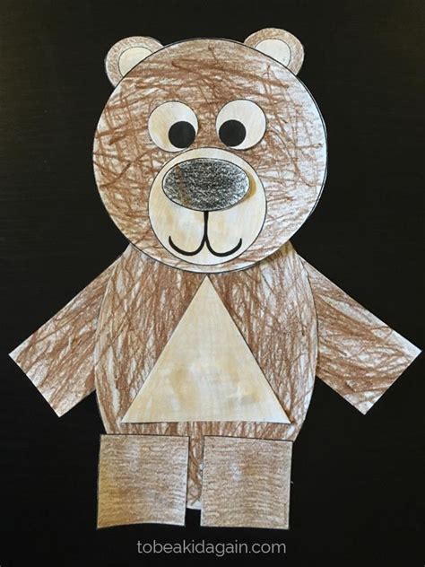 Build A Shape Bear Paper Craft Creative Little Explorers Bear