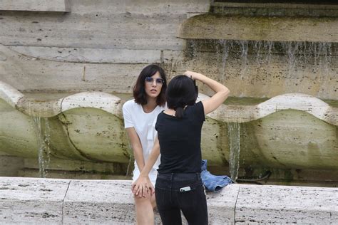 Roc O Mu Oz Morales Topless Boobs During A Photoshoot At Villa Borghese In Rome Nsfw