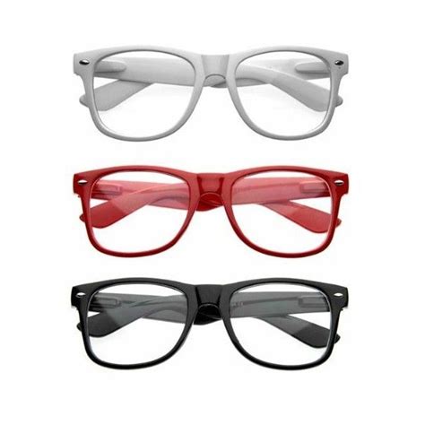 nerd raver poser clubbing clear lens uv400 dork wayfarers glasses wayfarer glasses horn