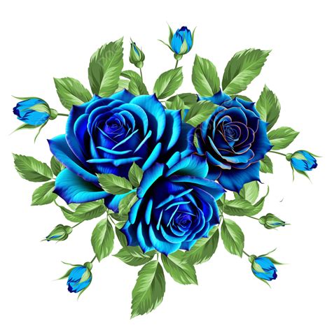 Beautifull The Nature Blue Rose Flower Bouquet Blue Rose Flower