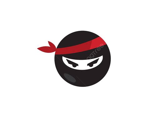 Iconic Ninja Warrior A Minimalist Logo Featuring A Black Ninja Head