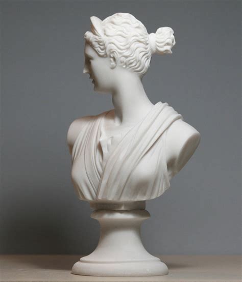D Esse Romaine Grecque Artemis Diana Buste T Te Coul E Statue Etsy