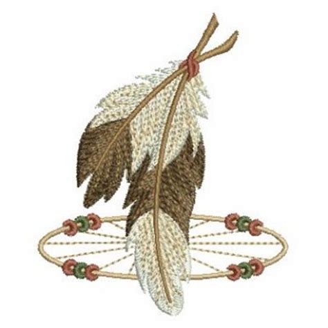 Sweet Heirloom Embroidery Design Native American Feathers