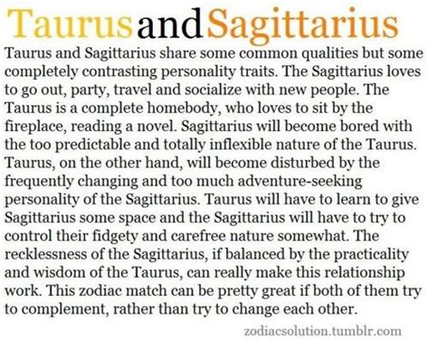 Can cancer and sagittarius form a compatible relationship? Taurus and Sagittarius - thats my sign and ascendant ...