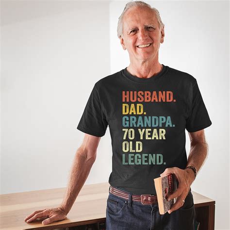 Husband Dad Grandpa 70 Year Old Legend Shirt 70th Birthday Etsy
