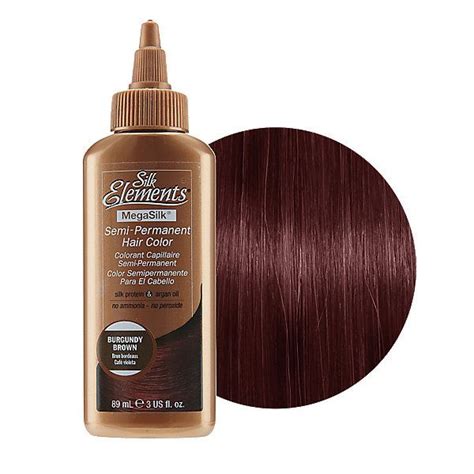 Vegan formula colors and conditions hair. Silk Elements Mega Silk Semi-Permanent Hair Color Burgundy ...