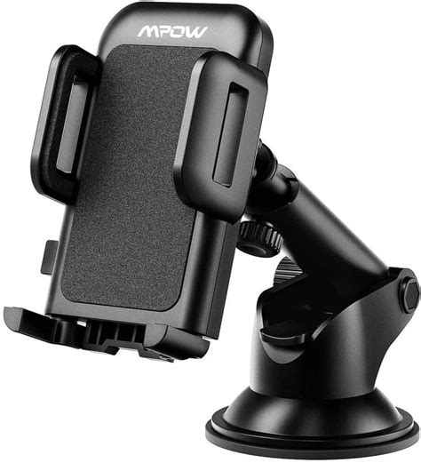 An Image Of A Car Phone Holder With Suction Pad And Clip On The Side