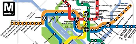Washington Dc Metro Subway System Map Dc Metro Map Washington Dc